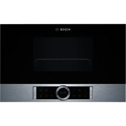 Bosch BEL634GS1B Built-In Microwave Oven with Grill, Black / Stainless Steel